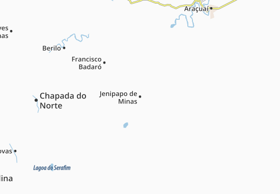 Kaart Plattegrond Jenipapo de Minas