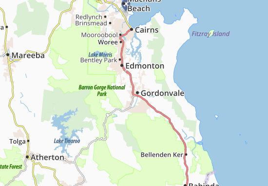 Mapa Gordonvale