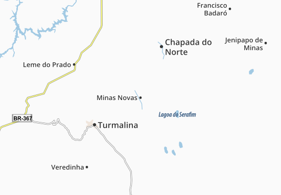 Minas Novas Map