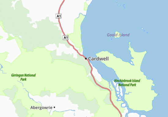 Karte Stadtplan Cardwell