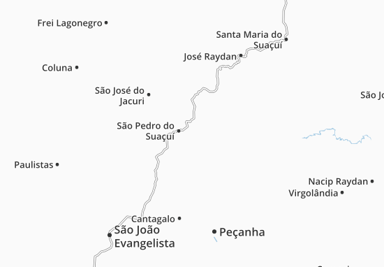 Mapa São Pedro do Suaçuí