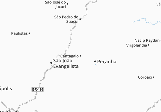 Karte Stadtplan Cantagalo