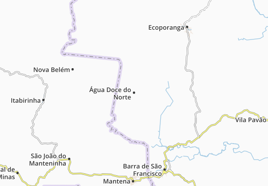 Kaart Plattegrond Água Doce do Norte