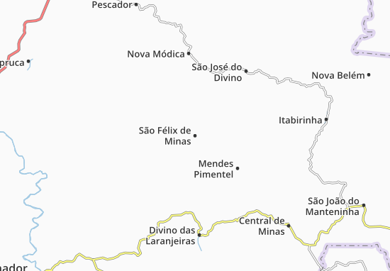 Mapa São Félix de Minas