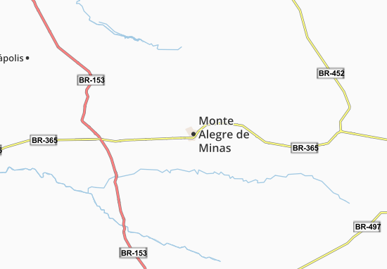 Monte Alegre de Minas Map