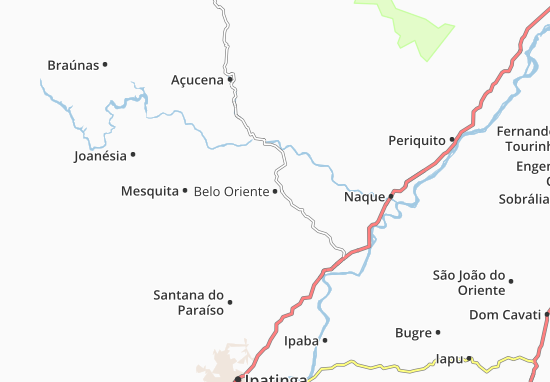 Karte Stadtplan Belo Oriente