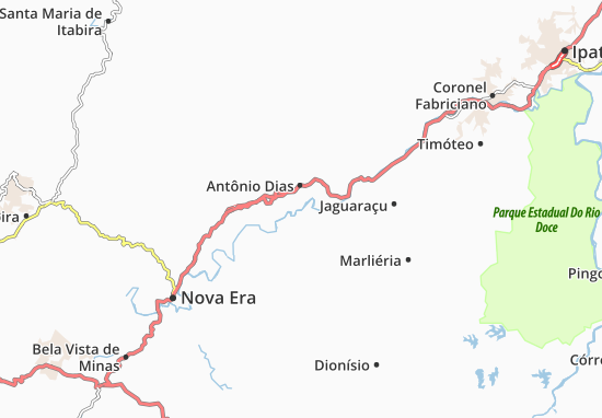Kaart Plattegrond Antônio Dias