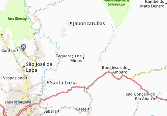 Kaart Plattegrond Taquaraçu de Minas