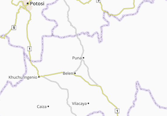 Kaart Plattegrond Puna