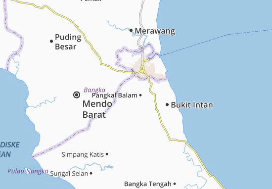 Karte Stadtplan Pangkal Balam