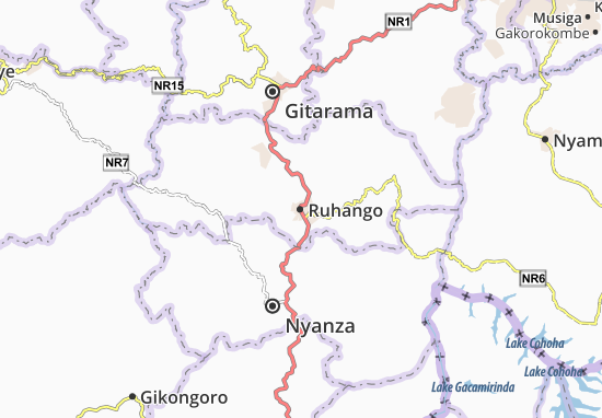 Mapa Ruhango