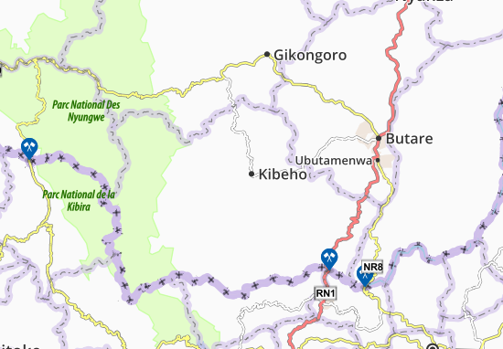 Mapa Kibeho