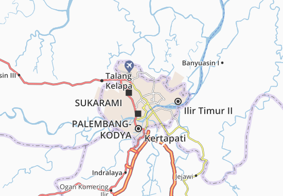 Alang-Alang Lebar Map
