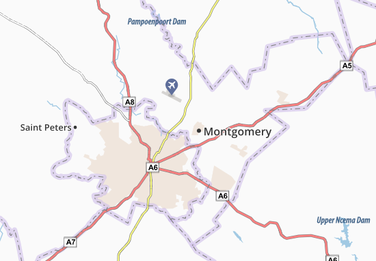 Mapa Woodville