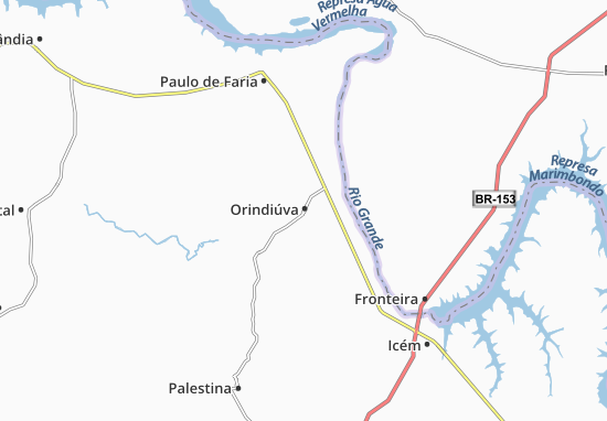 Mapa Orindiúva