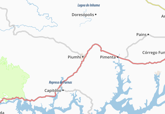 Karte Stadtplan Piumhi