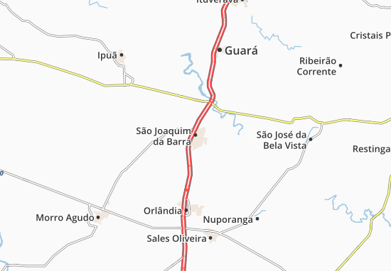 Karte Stadtplan São Joaquim da Barra