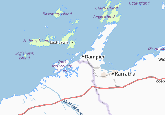Mapa Dampier