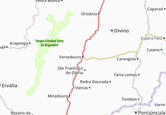 Karte Stadtplan Fervedouro
