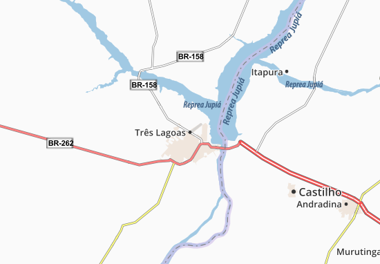 Karte Stadtplan Três Lagoas