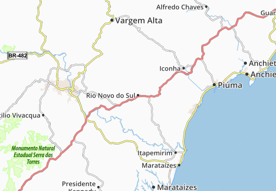 Rio Novo do Sul Map
