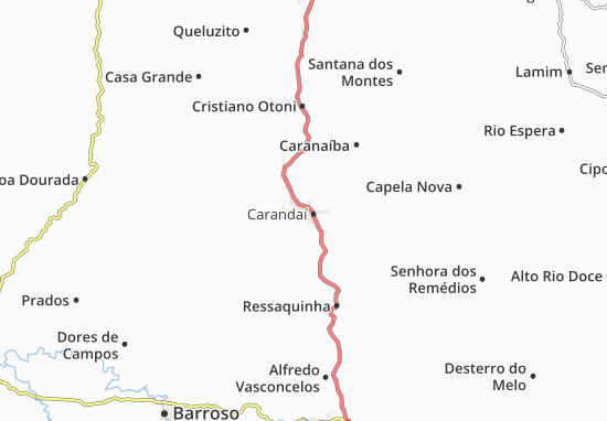 Karte Stadtplan Carandaí
