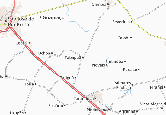 Kaart Plattegrond Tabapuã