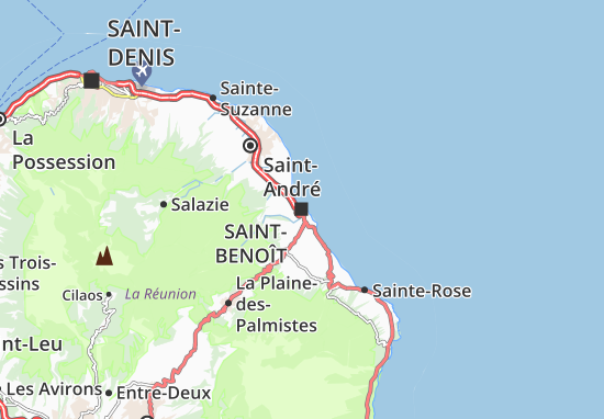 Karte Stadtplan Saint-Benoît