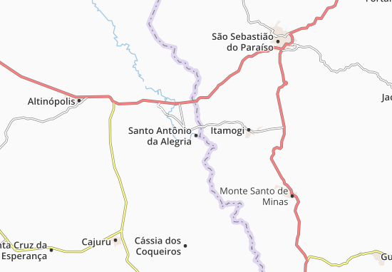 Karte Stadtplan Santo Antônio da Alegria