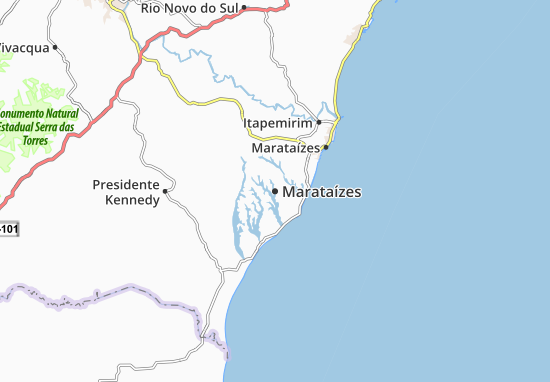 Kaart Plattegrond Marataízes