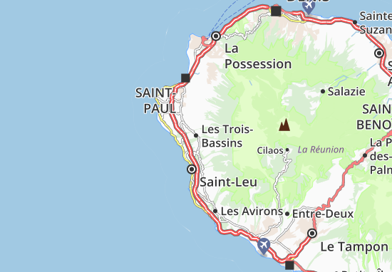 Kaart Plattegrond Les Trois-Bassins