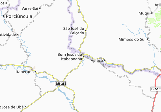 Mapa Bom Jesus do Itabapoana