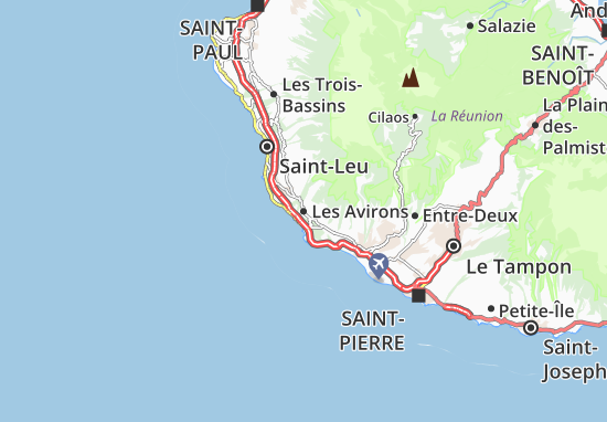 Les Avirons Map