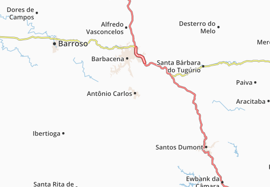 Karte Stadtplan Antônio Carlos