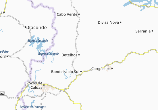 Karte Stadtplan Botelhos