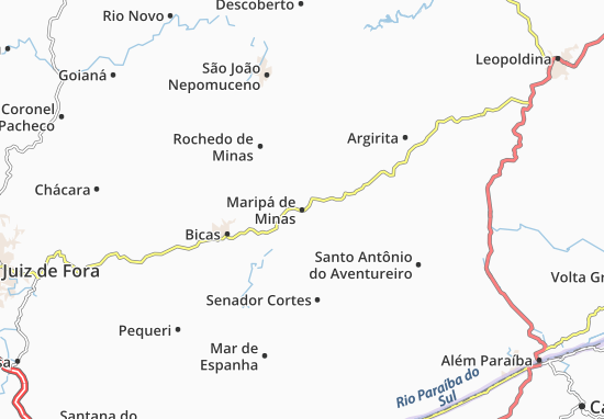 Mapa Maripá de Minas
