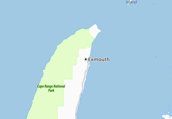 Mapa Exmouth
