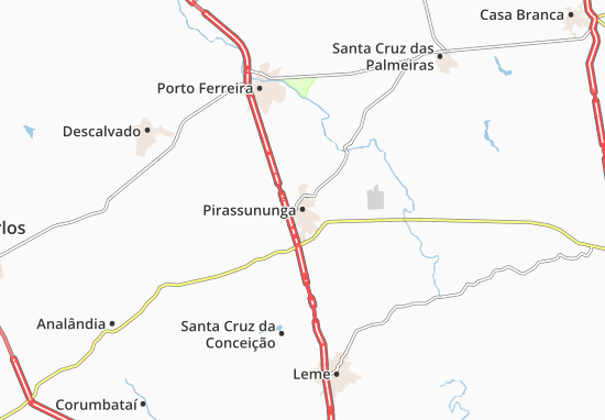 Karte Stadtplan Pirassununga