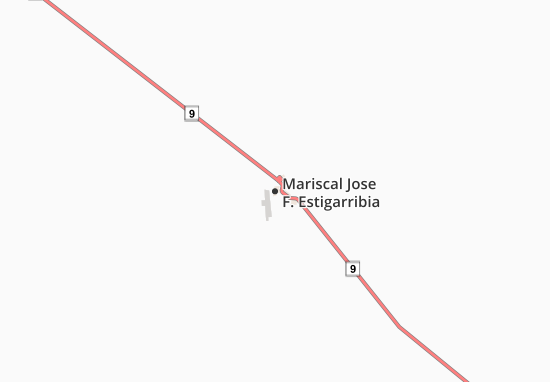 Mapa Mariscal Jose F. Estigarribia