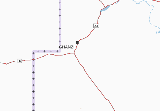 Mapa Ghanzi