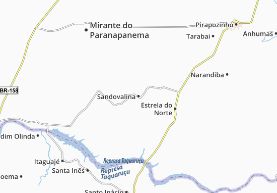 Mapa Sandovalina