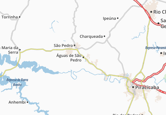 Mapa Águas de São Pedro