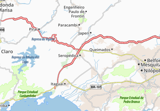 Karte Stadtplan Seropédica
