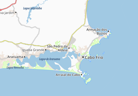 Kaart Plattegrond São Pedro da Aldeia