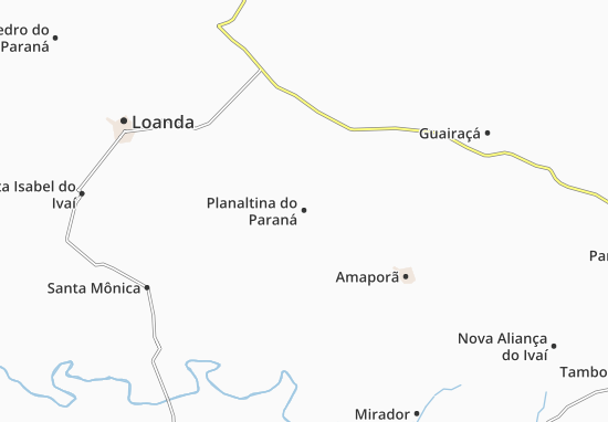 Mapa Planaltina do Paraná