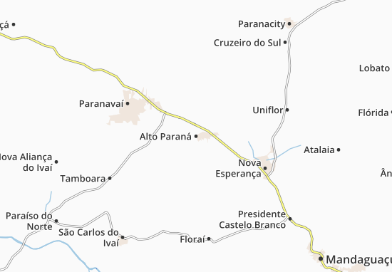 Karte Stadtplan Alto Paraná