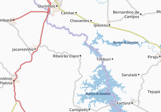 Karte Stadtplan Ribeirão Claro