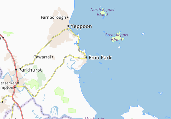Mapa Emu Park
