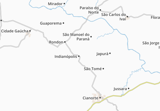 Karte Stadtplan Indianópolis