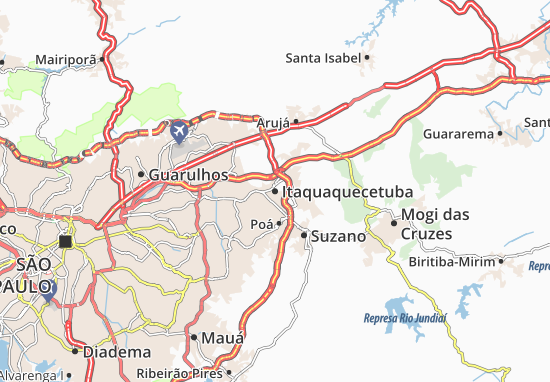 Karte Stadtplan Itaquaquecetuba
